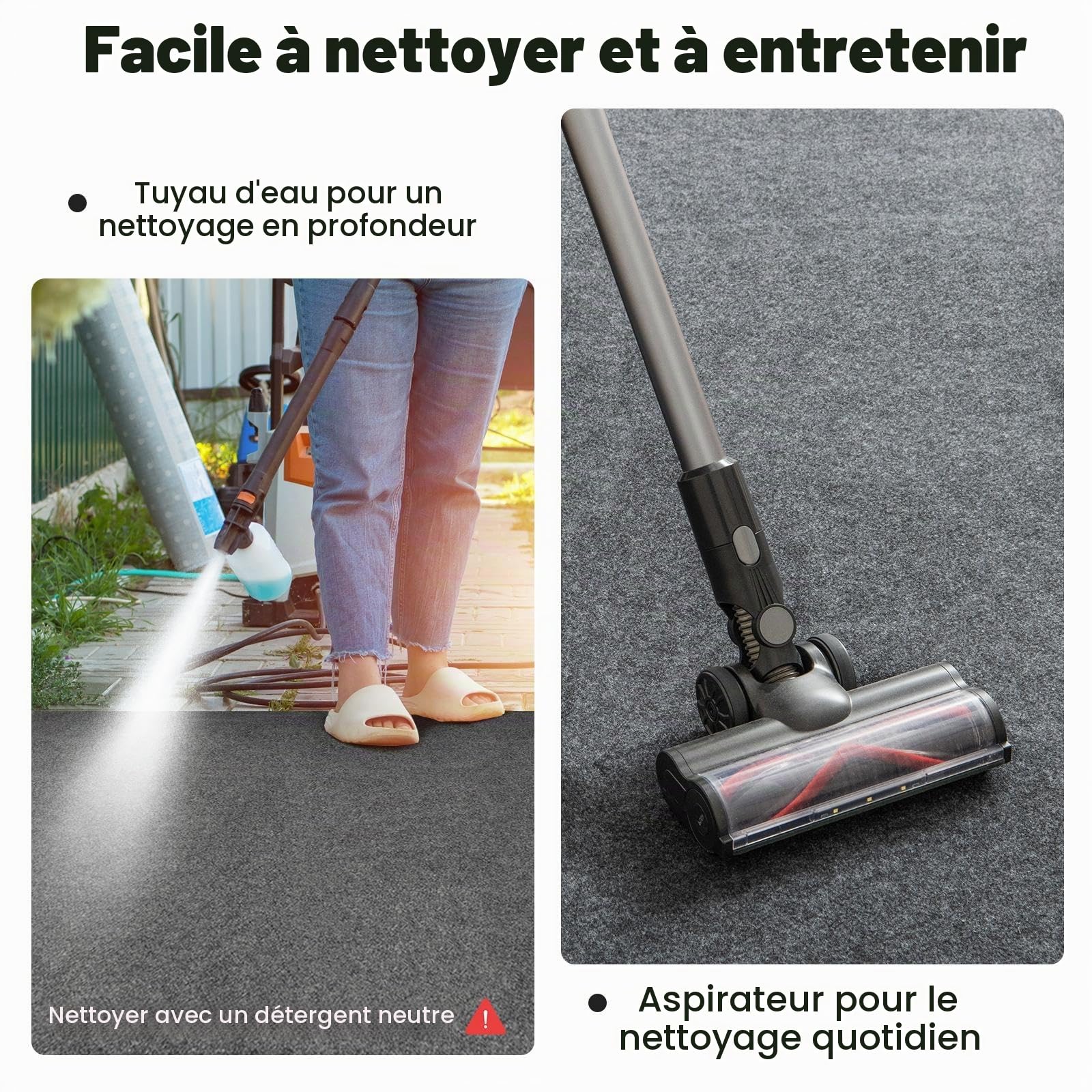 SOARS Tapis de Sol Garage Absorbant Boue, Huile et Eau 252,5 X 221 CM