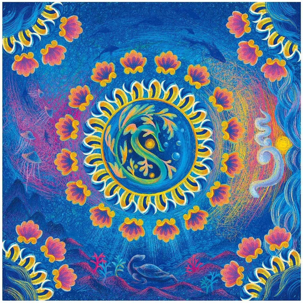 Bgraamiens Puzzle- Ocean Legend-Dragon in The Sea-1000 Pieces Jigsaw Puzzle Rich Color Challenge 1000 PCS Square Jigsaw Puzzles