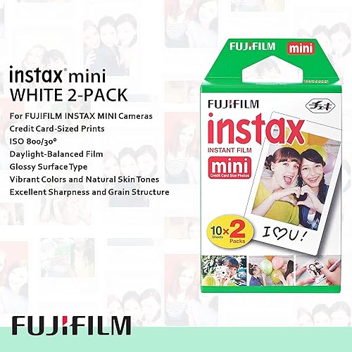 Miniatura 2 de Fujifilm Instax Mini 11 - Paquete de cámara instantánea azul cielo con película Instax Mini Twin Pack  Álbum de fotos con purpurina para 64 fotos
