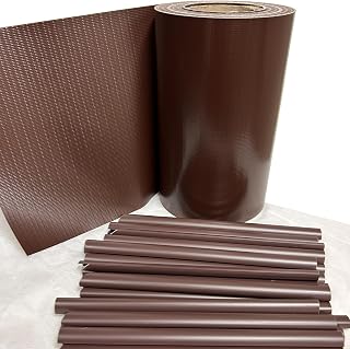 TENAX Twist 19 cm x 35 m Braun, Sichtschutzstreifen aus PVC mit 25 Clips, Dekorativer Sichtschutz für Gitterzäune, Tore, Geländer und Balkone