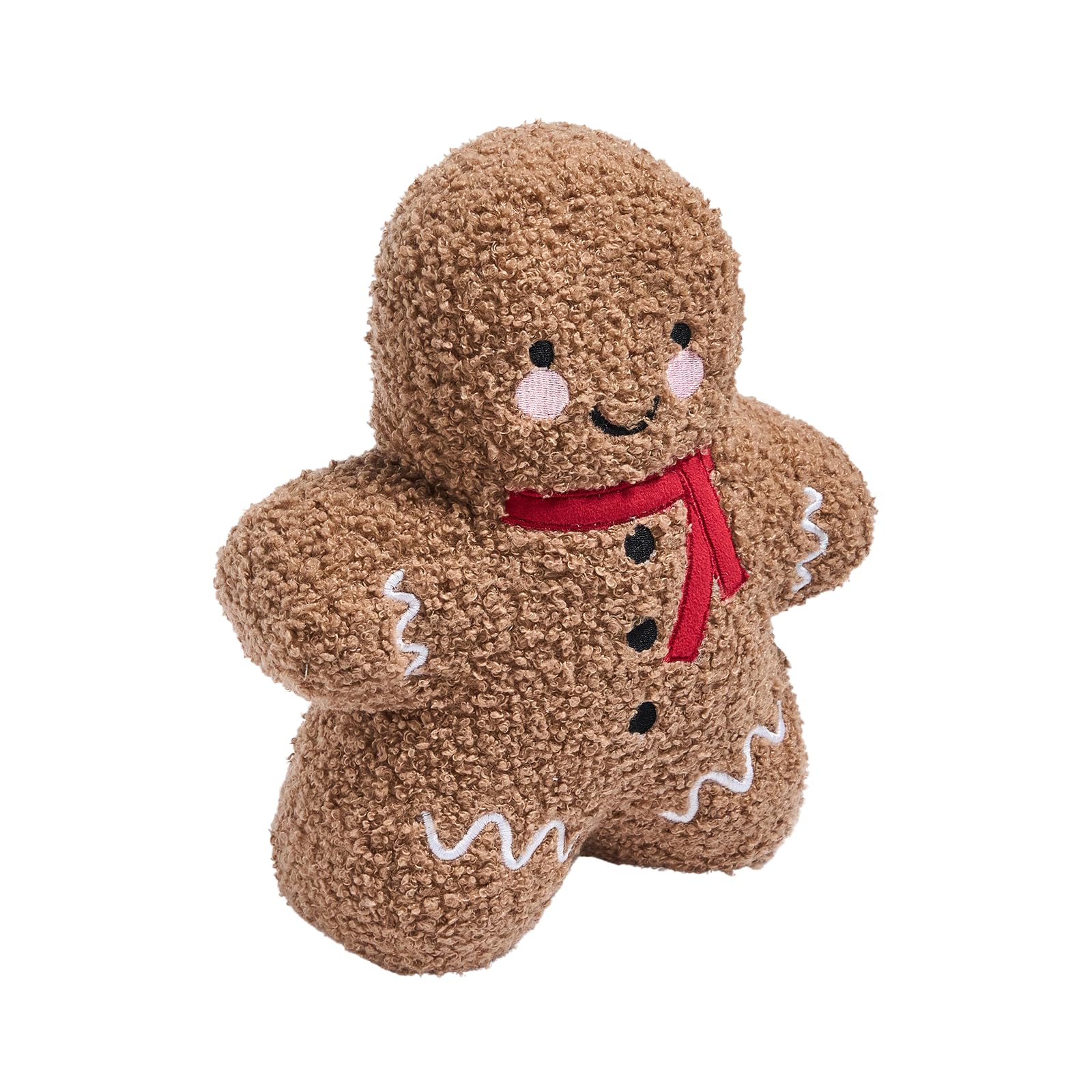 OHS Gingerbread Weighted Door Stop, Soft Boucle Fabric Decorative Door Stops for Home and Office Interior Doorstop Weighted Stuffed Doorstop Stopper Floor Decorative, Natural - 25 x 10cm