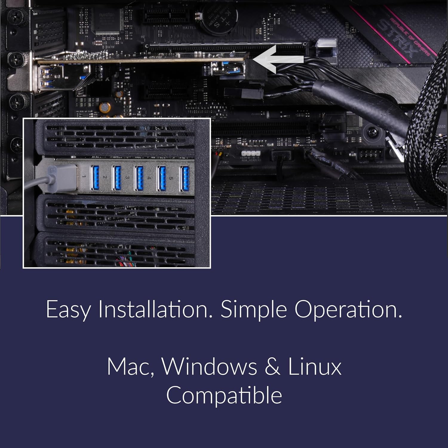 Sonnet Allegro 7-Port USB 3.2 Gen 1 Type A PCIe Card