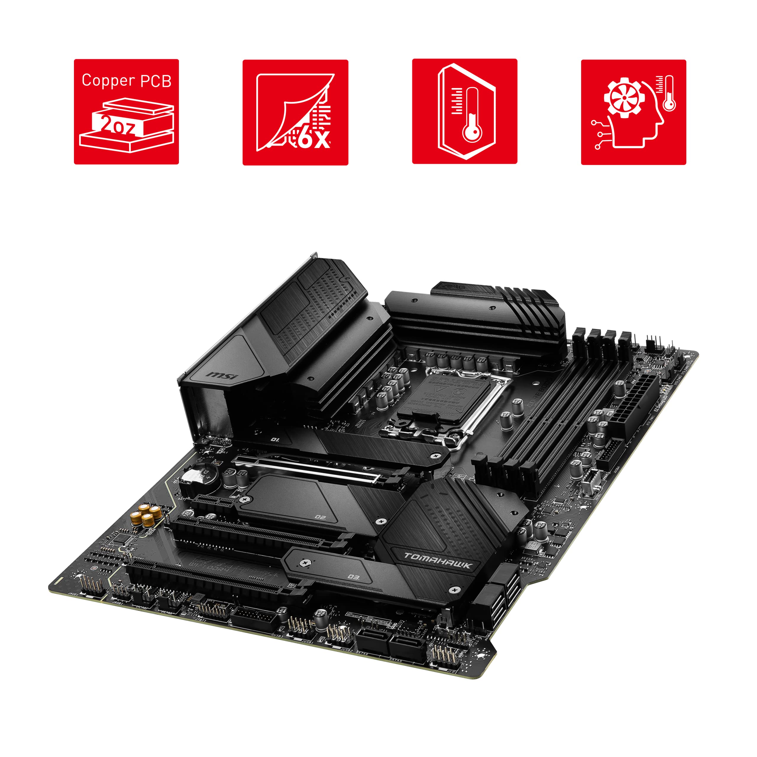 MSI MAG H670 TOMAHAWK WIFI DDR4 Motherboard, ATX - Supports