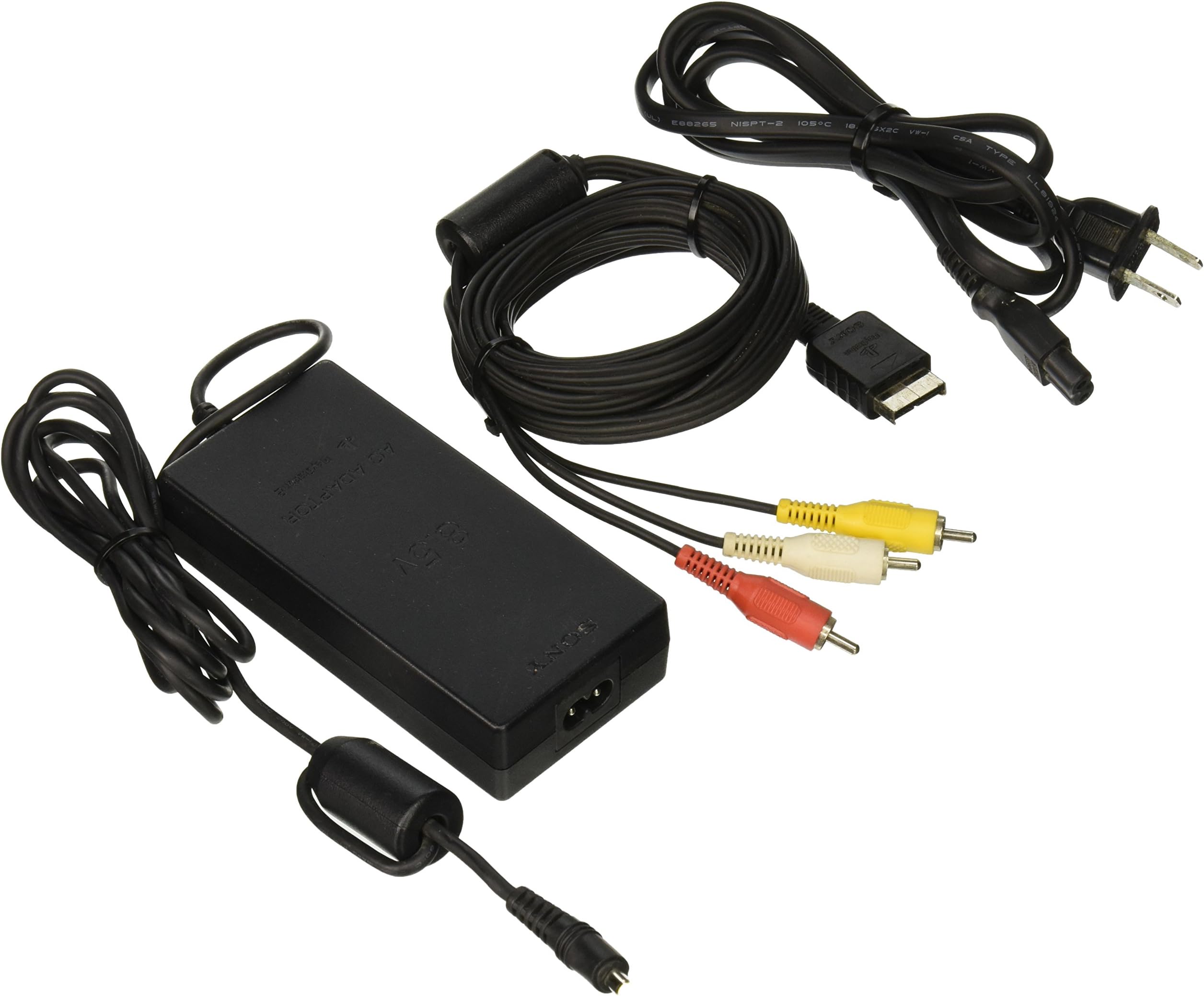 Slim AC Adapter Charger Power Cord Supply for Sony PS2 Audio Video AV Cable by Generic