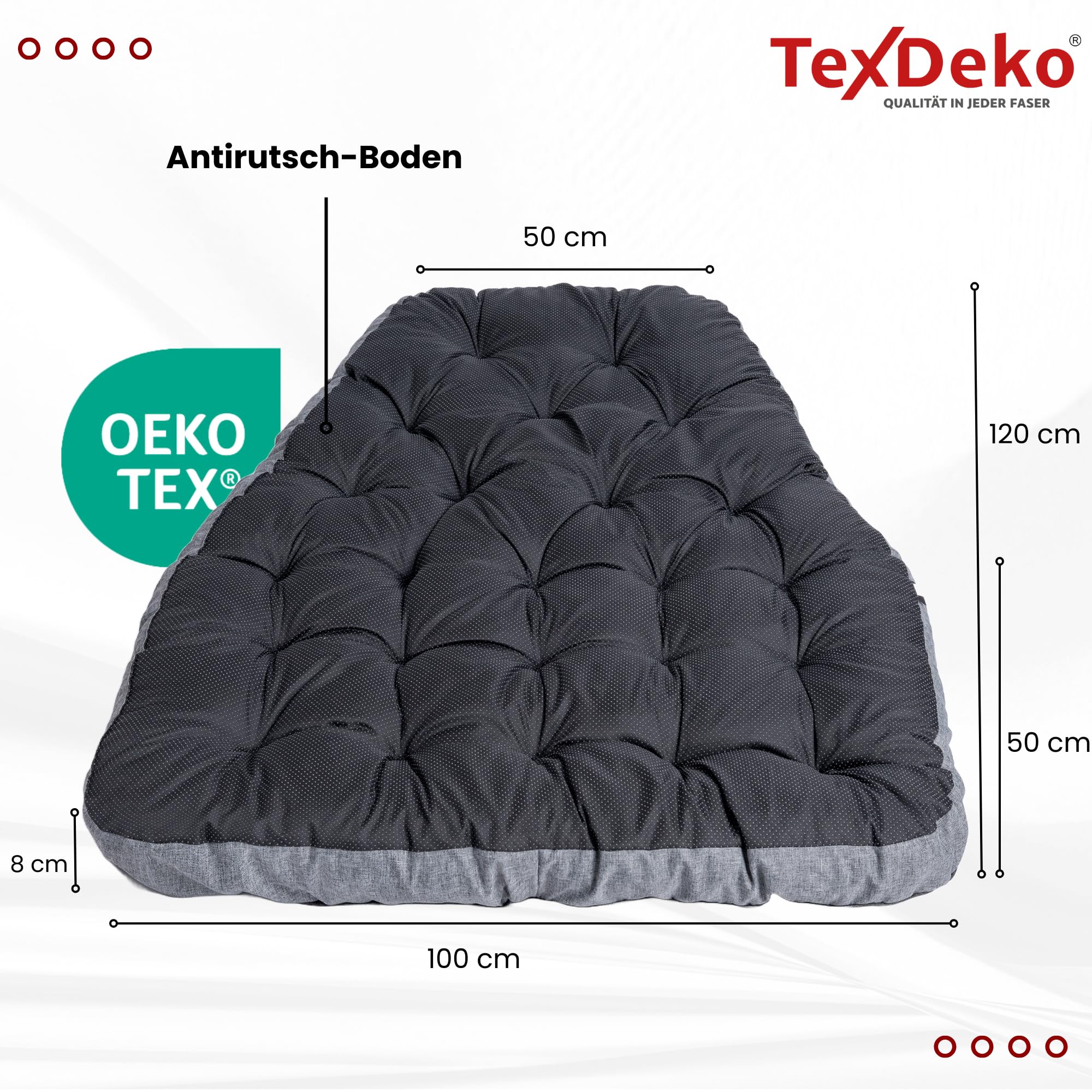 TexDeko® Ecolen fotel wiszący, poduszka do użytku na zewnątrz, kosz wiszący, z ochroną przed promieniowaniem UV i wodoodporną, antypoślizgową wyściółką do rattanowej huśtawki, kosza na huśtawkę –