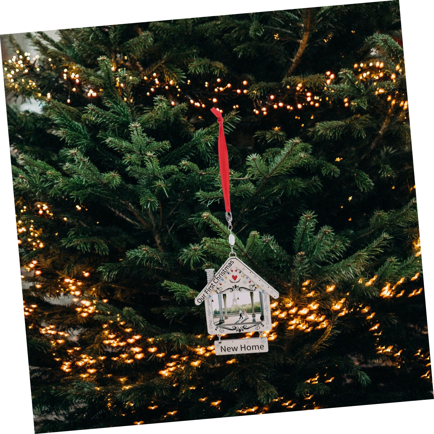 TOPBATHY 5St Weihnachtsfotorahmen Neue hausschmuck für Weihnachten Weihnachtsbaumkugel Weihnachtsdekorationen Christmas Tree Ornaments Bilderrahmen Bildverzierung personalisierte Anhänger
