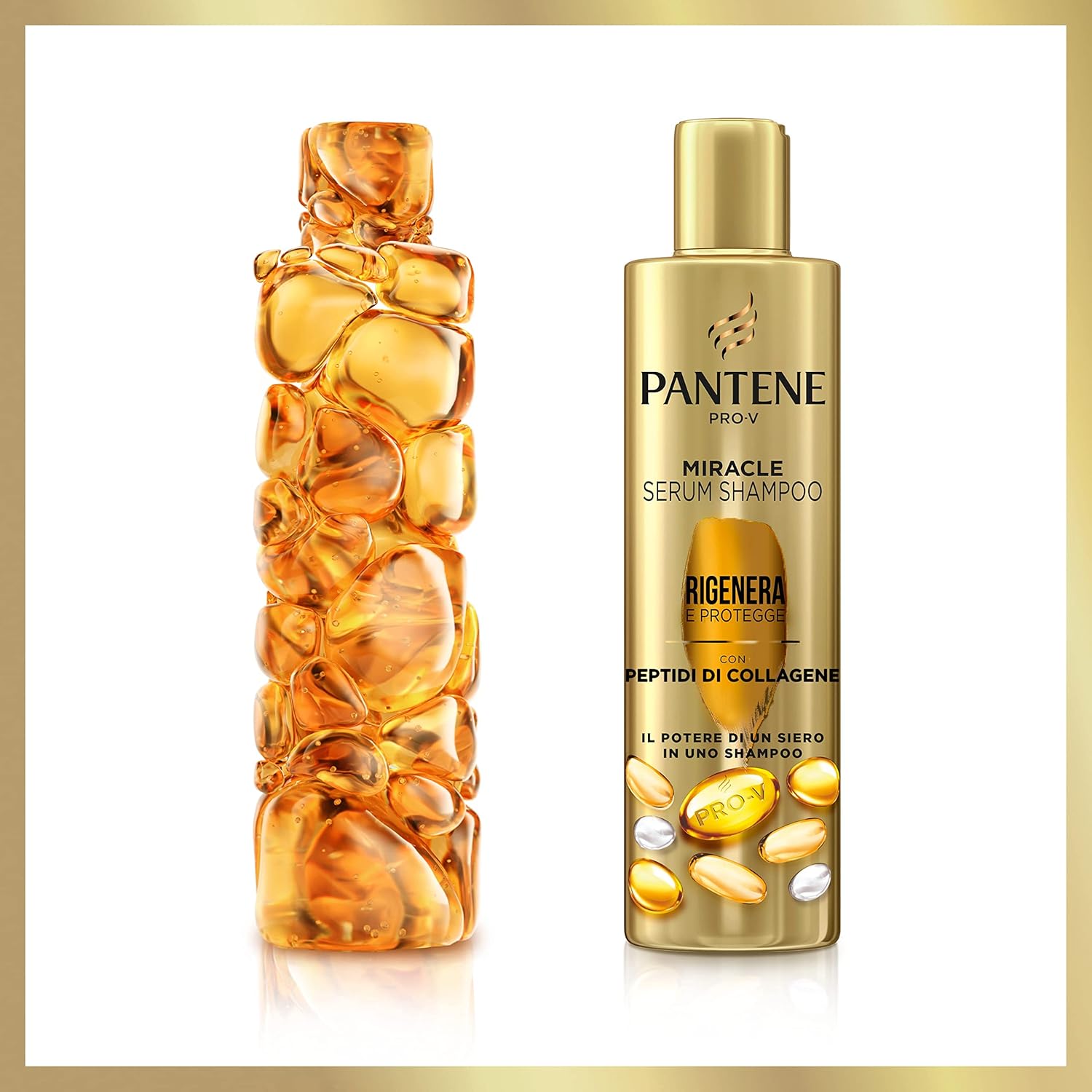 Pantene Miracles, Protezione Cheratina, Rigenera E Protegge, Set Regalo: Serum Shampoo 250ml, Balsamo Siero 200ml, Maschera 300ml, Con Peptidi Di Collagene, Per Capelli Deboli E Danneggiati Modello precedente - Immagine 2