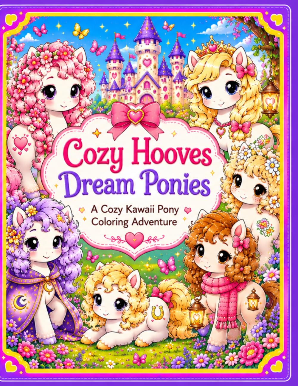Cozy Hooves: Dream Ponies: A Cozy Kawaii Coloring Adventure (Cozy Hooves Coloring Series)