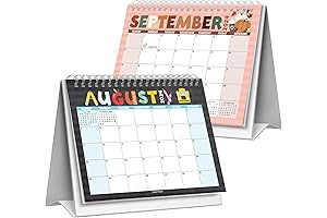 Doodle Small Desk Calendar 2024 Standing Flip - Desktop Calendar 2024-2025