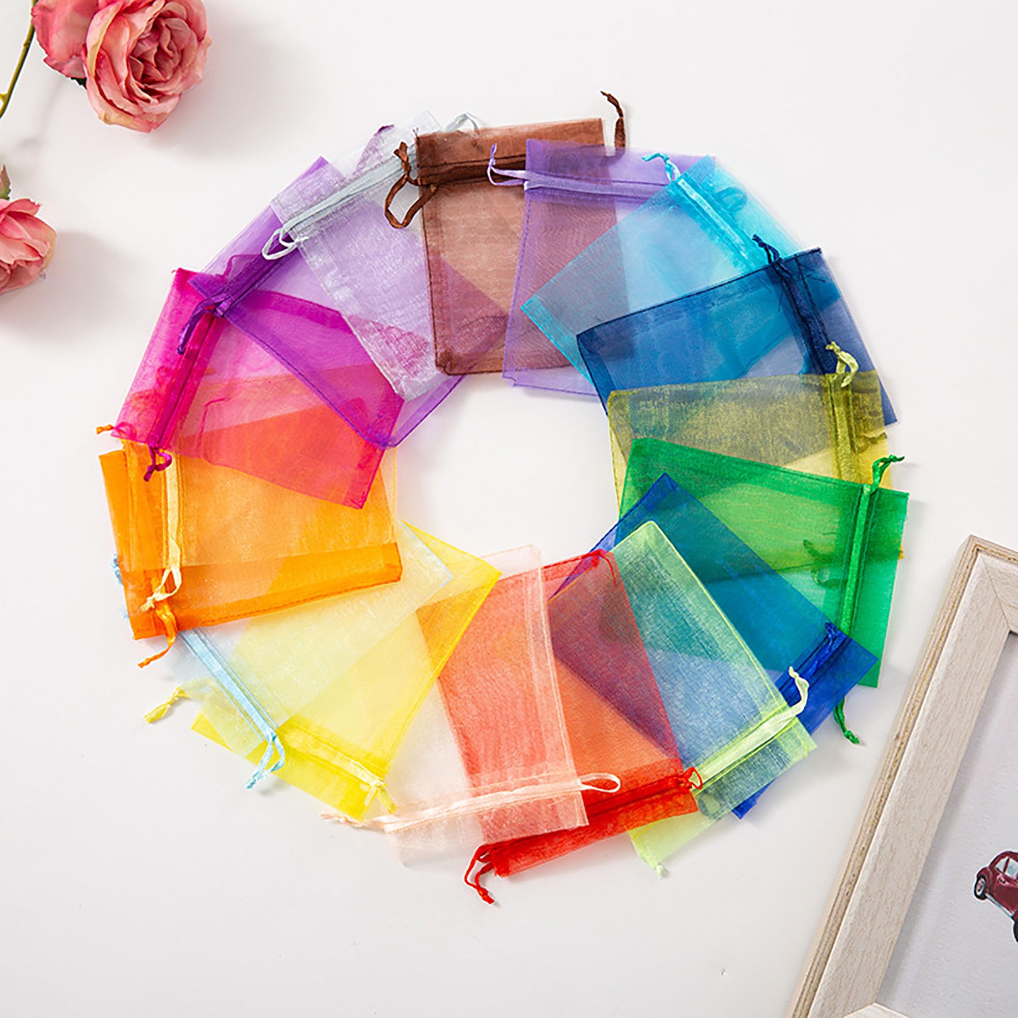 Sacchetto In Organza Nero Per Custodire I Gioielli. Sacchetto Organ - Foto 8