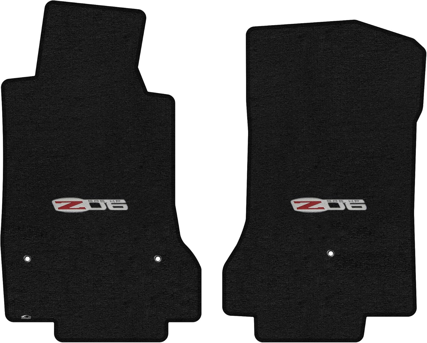 Lloyd Mats Custom-Fit Carpeted Floor Mats Premium Luxury Car Floor Liners for C6 Corvette 2007.5-2013.5 (Charcoal, Front Mats - Flag)