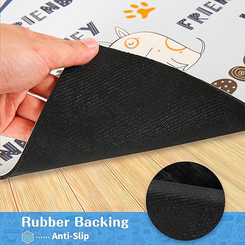 Miniatura 2 de Alfombrilla de alimentación para mascotas, tapete absorbente para alimentos y agua, sin manchas, de secado rápido, dispensador de agua para perros