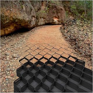 Geo Grid for Gravel, Heavy Duty Soil Stabilizer Driveway Grid System 2" 3 Inch Tall, Permeable Geocell Grids for Walkway Sheds Parking (Color : W x L, Size : 5x7 m/16.5x23 ft)