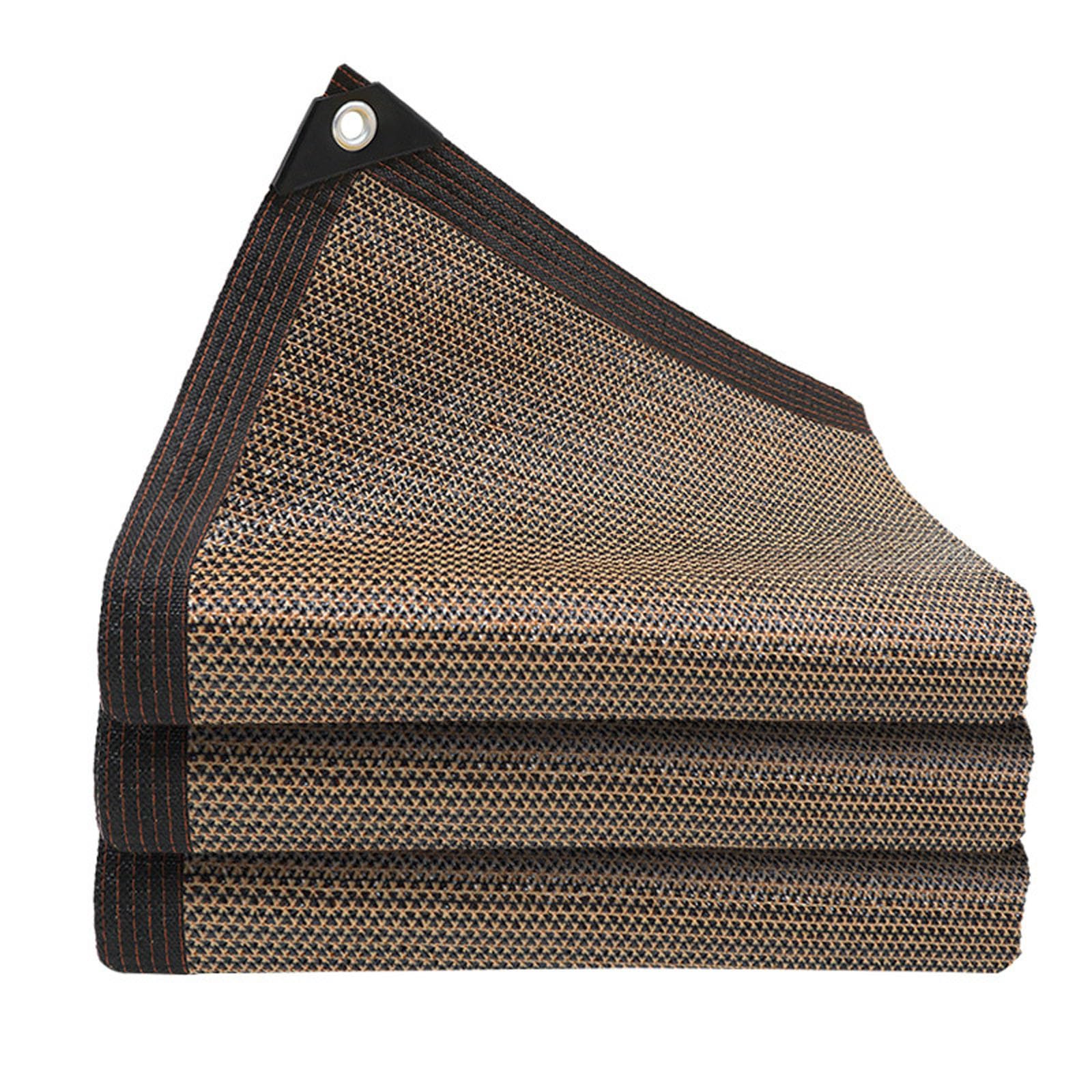 WQPMNYG Garden Shade Netting 2.5x3m Brown Sunshade Mesh with Grommets for Greenhouse Plants UV Protection Outdoor 8x8m Coverage