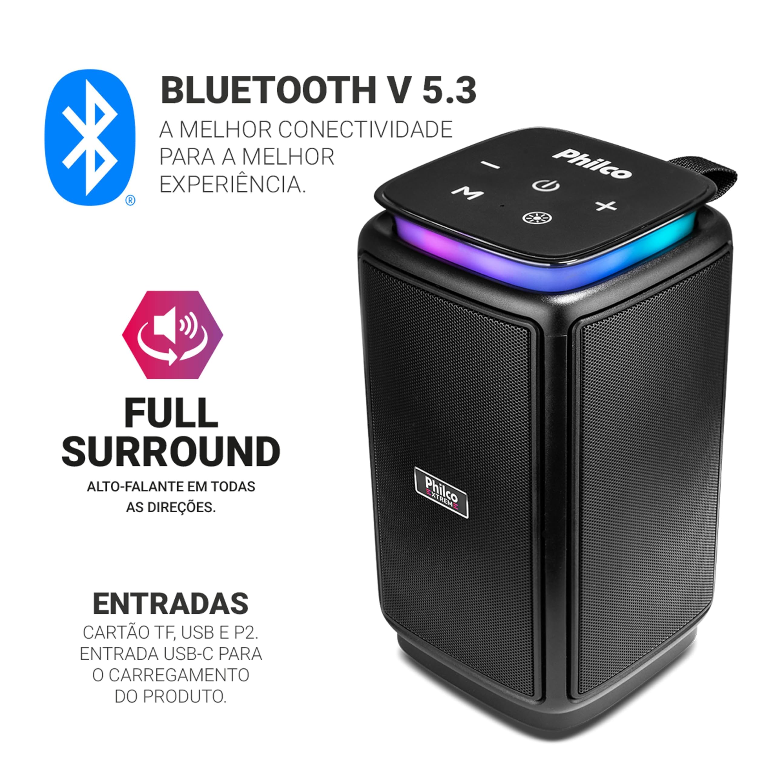 Caixa de Som Speaker Philco Extreme 50W PBS56 BIV | Amazon.com.br
