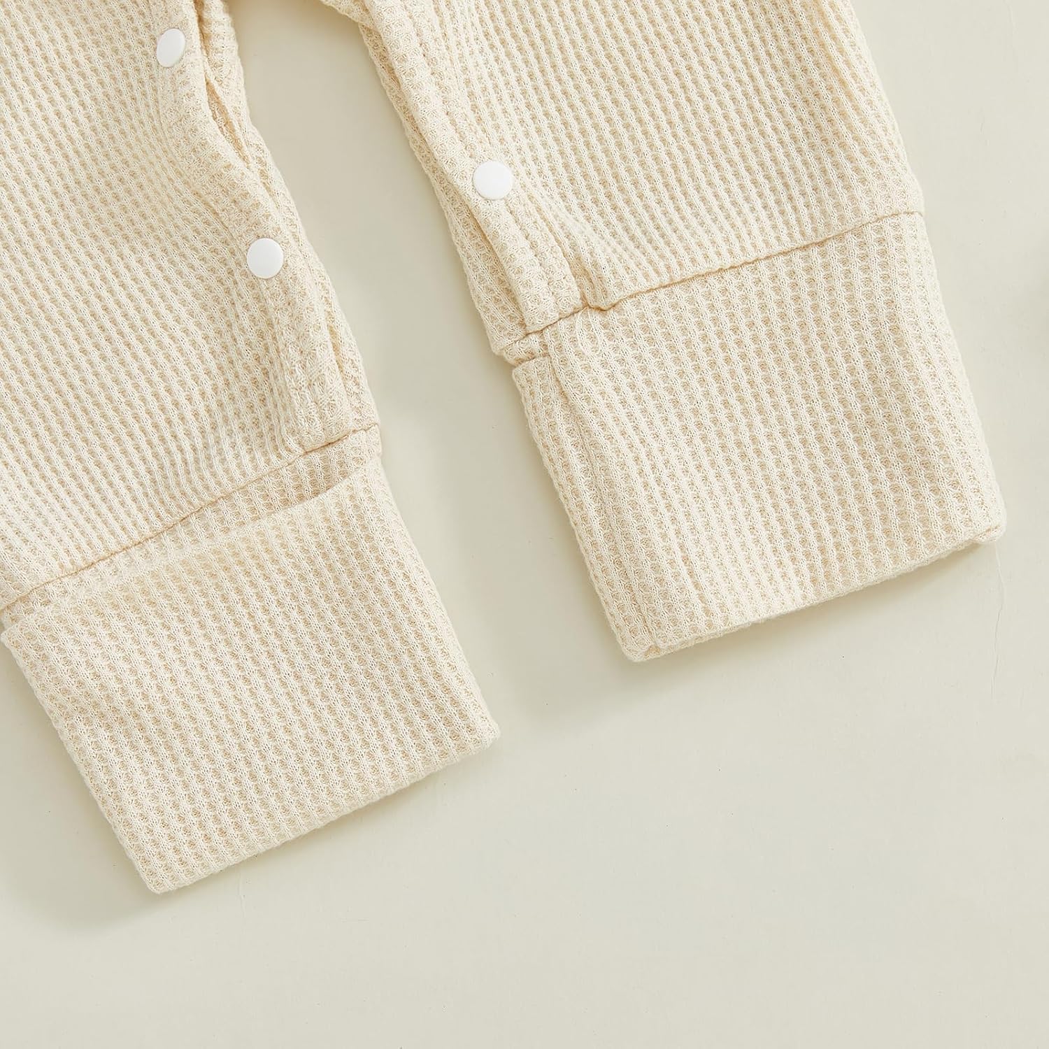 Aunties Bestie Newborn Outfit Baby Boy Fall Winter Clothes Long Sleeve Letter Romper Waffle Jumpsuit with Hat - Image 7