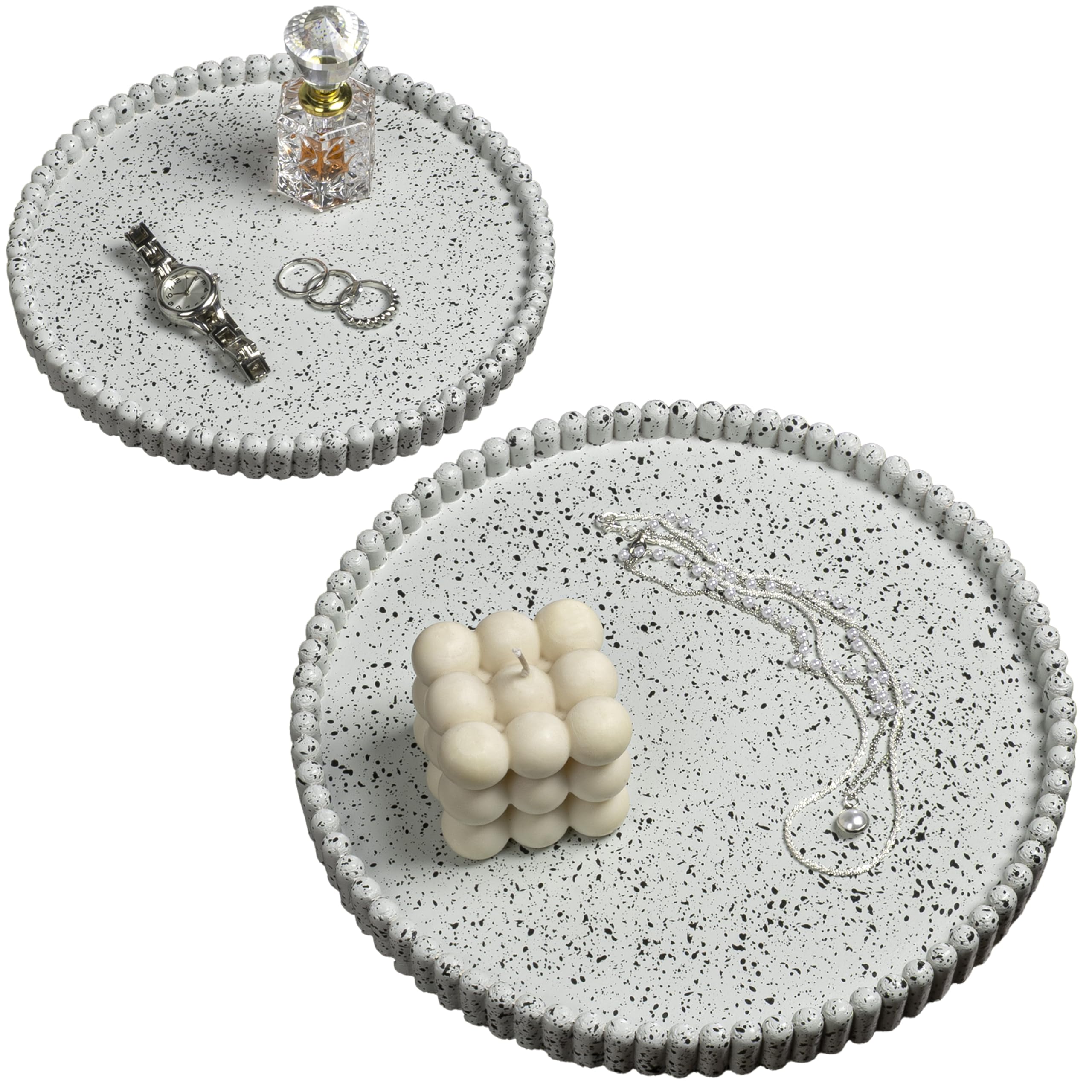 Plateaux à bijoux en béton rangement et présentation de bijoux