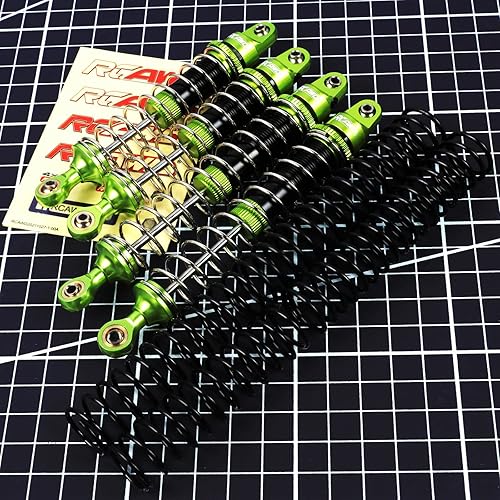 Miniatura 6 de RCAWD Amortiguadores delanteros traseros de aleación para Losi 110 Baja Rey 4WD Hammer Rey U4 Rock Racer Verde