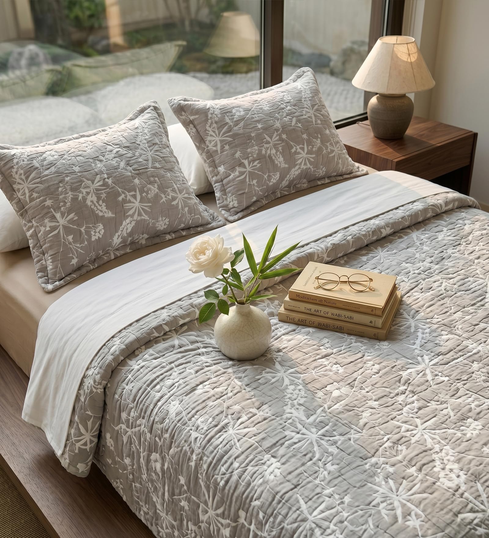 LABHAM Egyptian Cotton Premium Bedcover - 300 GSM | 100% Cotton Knitted | King Size (90" x 108") with 2 Pillow Covers & Multi-Purpose Bag | Ideal for Homes, Hotels, Resorts & Guest Houses-image-18