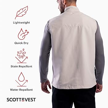 トップス Scottevest Featherweight Vest XL SCOTTeVEST Men's Featherweight Vest - 14 Pockets - Travel