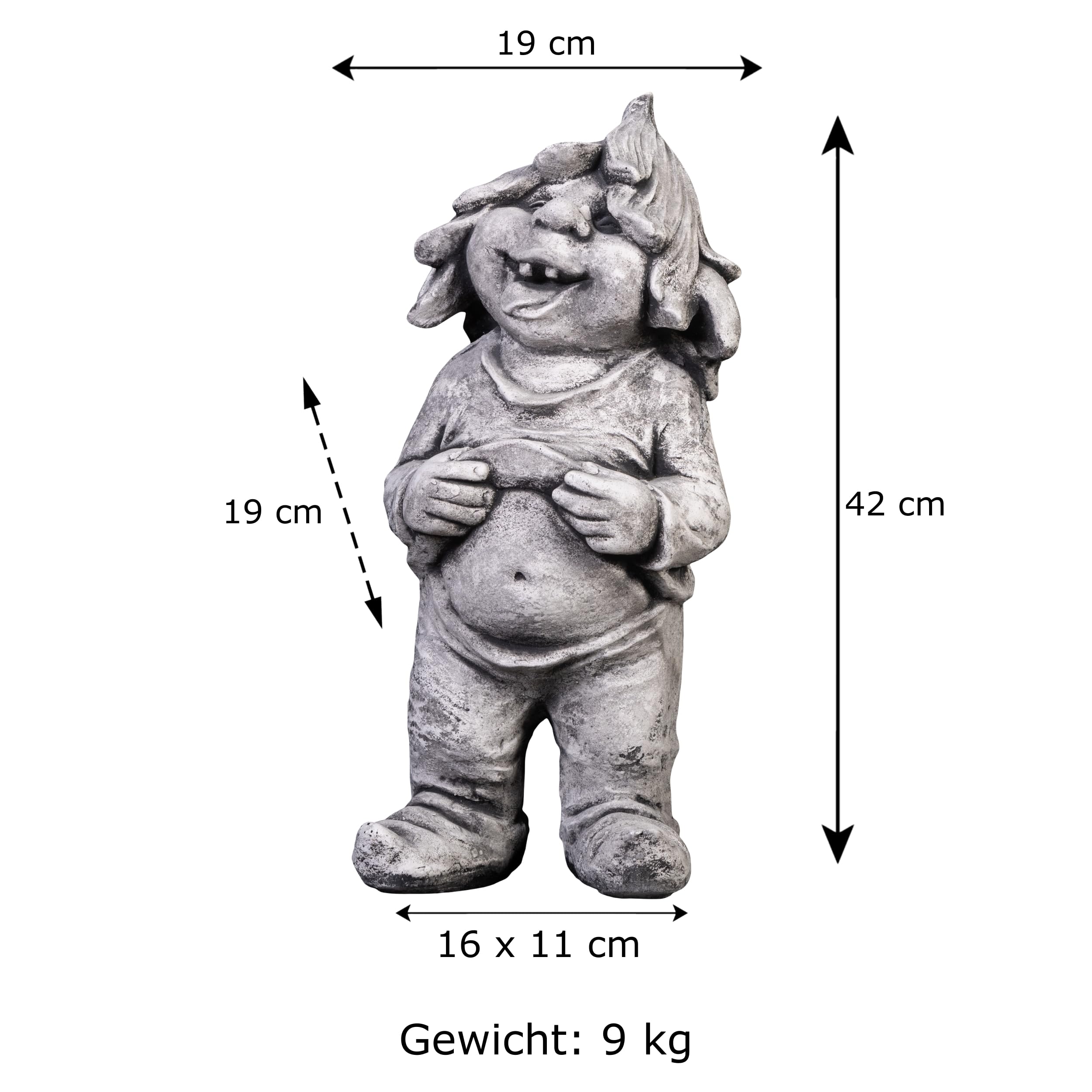 gartendekoparadies.de GNOME Qui s’Aime Amusant en Pierre reconstituée, résistant au Gel