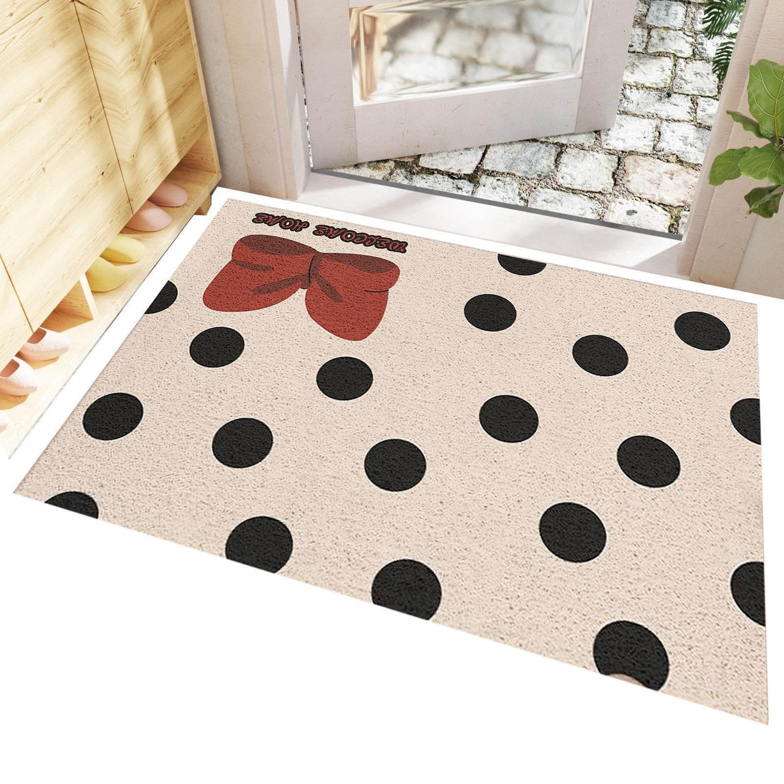 Tapis de bain à nœud antidérapant et paillasson tressé pour entrée