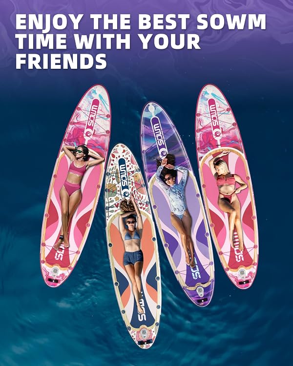 SOWM Inflatable Paddle Boards 11'x33'' with Sup Accessories, Stand Up SUP Paddle Board Inflatable for Adults Youth, Extre Wide & Non-Slip Deck Design Sup of All Skill Levels by SOWM - Image 9