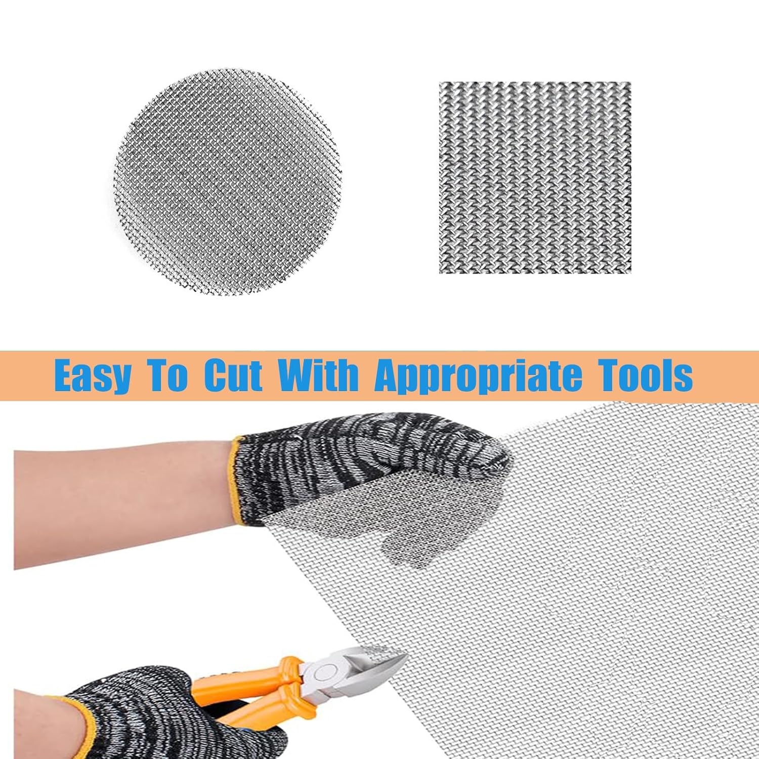 1 roll Stainless Steel Wire mesh 20 mesh, Size 16.5“X47.2”(42x120cm), 304 Wire mesh, Suitable for Vent, Cage, Garden, Window Screen, Filter Screen, etc.