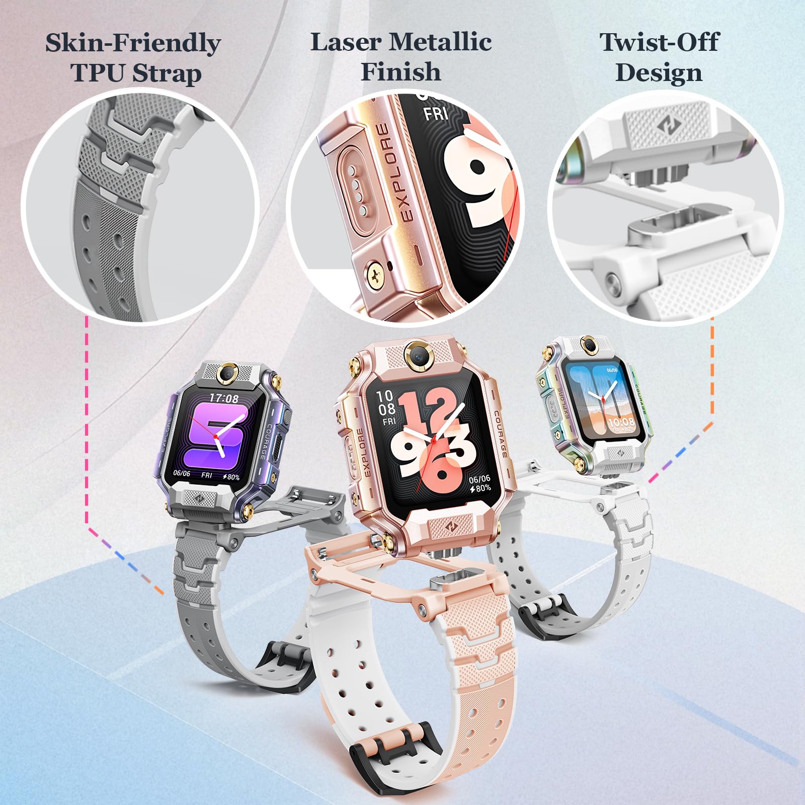 imoo X10 Smartwatch dla dzieci, 4G, dziecięcy smartwatch z GPS, Smart Watch z połączeniami wideo HD, wodoszczelność IPX9 podczas pływania, pamięć operacyjna 32 GB, lokalizacja w czasie rzeczywistym i