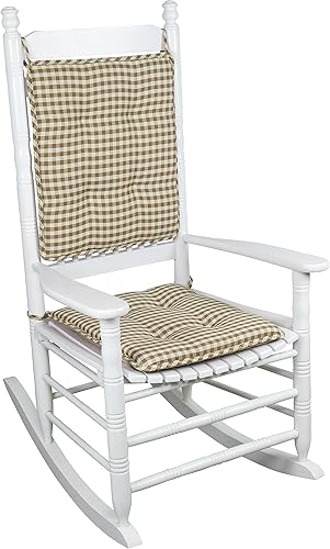 Miniatura 3 de Klear Vu Juego de cojines mecedores para porche o sala de estar, almohadillas para silla de asiento y respaldo, 20 x 17 x 2 pulgadas, natural