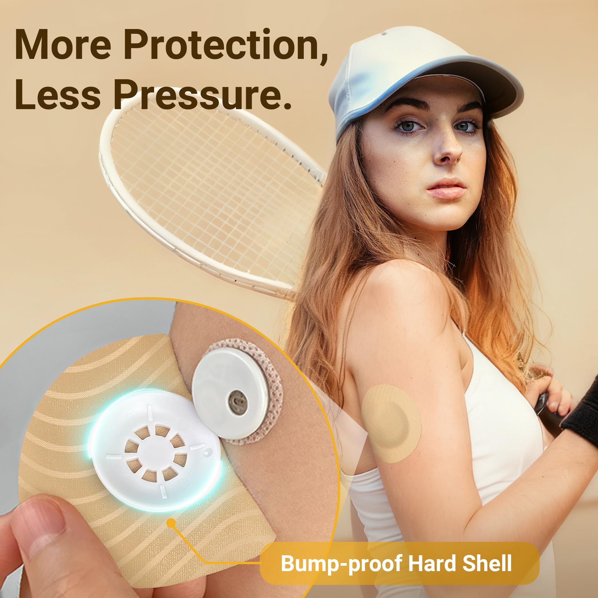 Libre - 3 fundas impermeables para sensores, paquete de 20 fundas Freestyle Libre 3 Plus, a prueba de golpes con tapa dura, parches adhesivos médicos CGM impermeables, transpirables