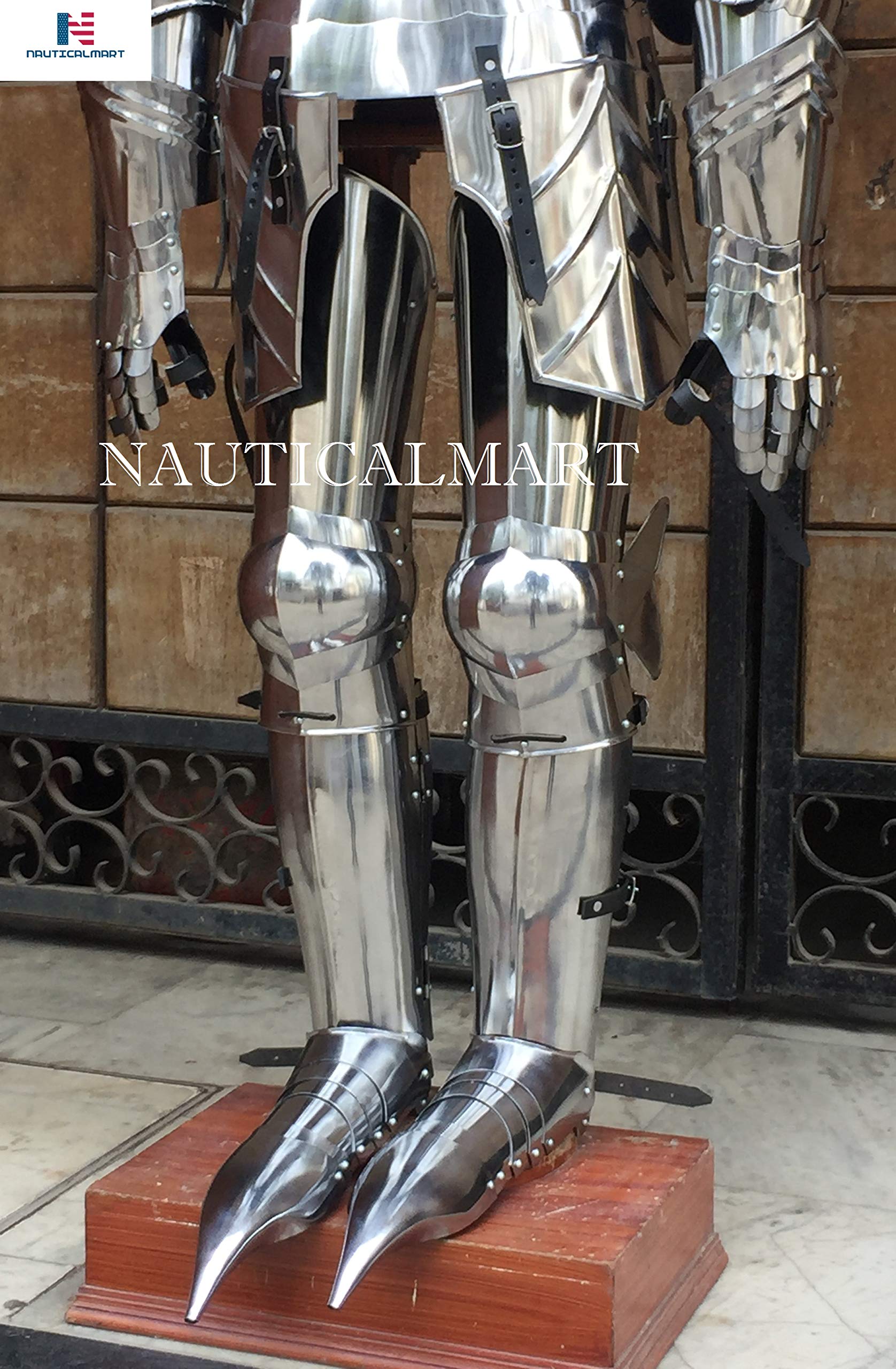 Full Gothic Knight Plate Suit of Armor Breastplate, Backplate, Gorget, Arm & Leg Guard