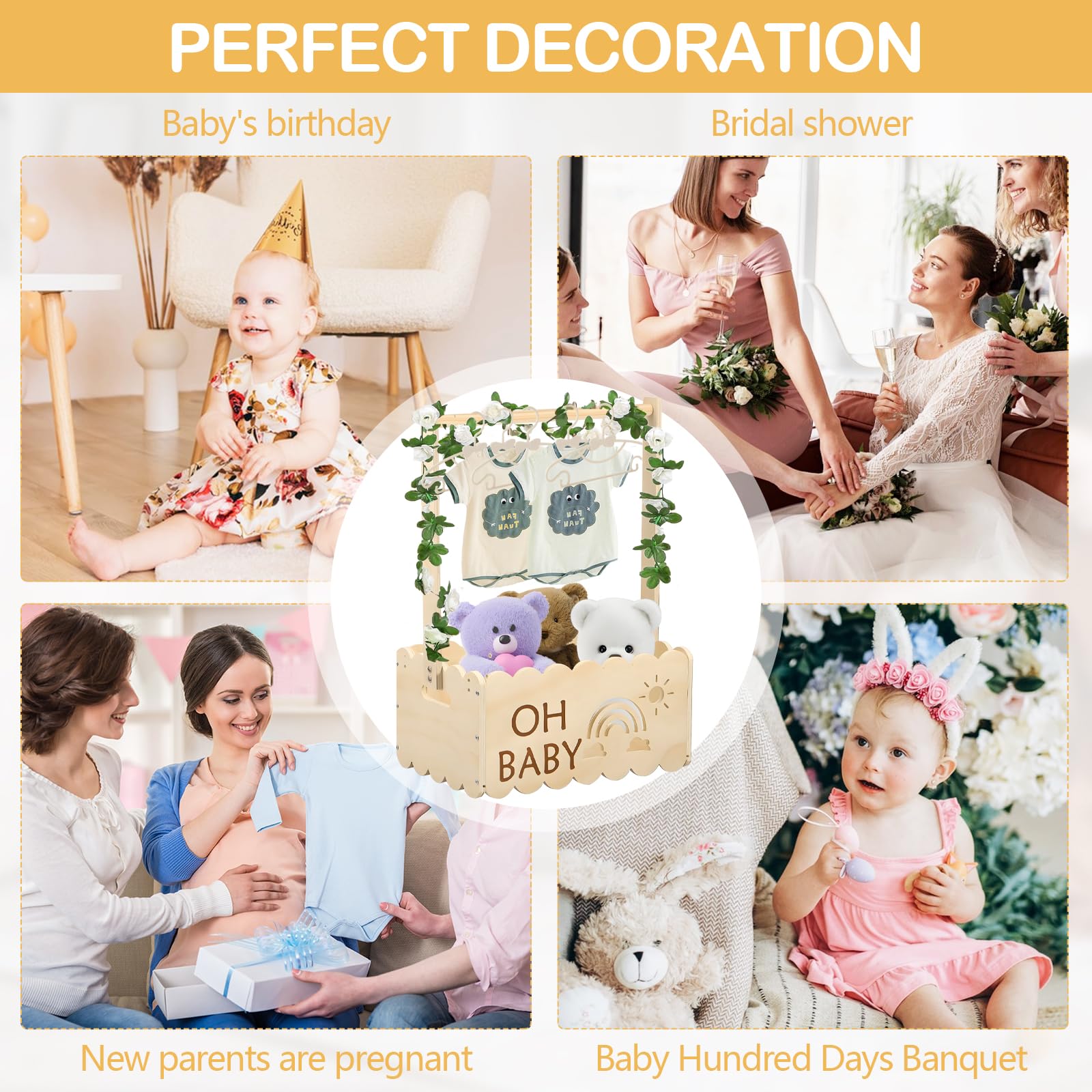 Houten kersthanger ruit met naam gepersonaliseerd