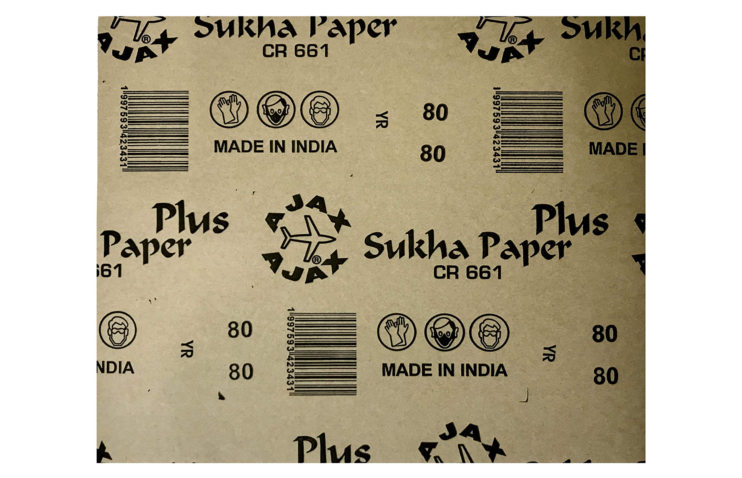 Sukha Alo Sand Paper 80 G; 100 G; 120 G; 150 G; 180 G; 220 G (Red) - Pack of 2 for Each grit