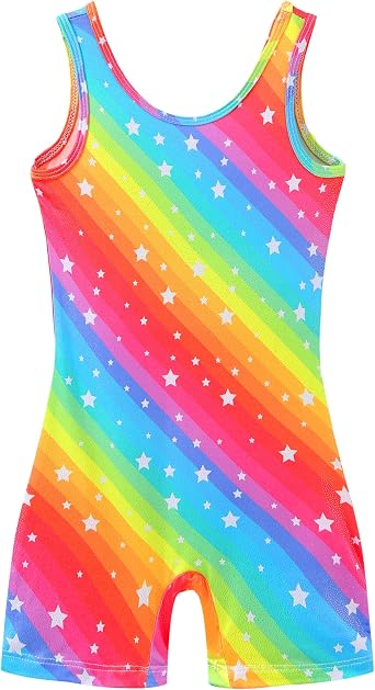 LUOUSE Gymnastics Leotards for Girls With Shorts,Kids Dance Unitards Biketards
