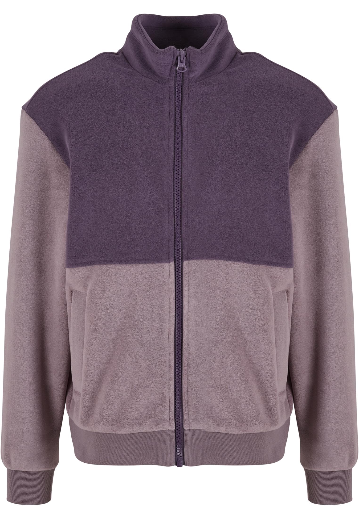 Urban Classics Męska kurtka przejściowa Colour Block Polar kurtka polarowa, lekka kurtka dla mężczyzn, dwukolorowa, krój regularny, purplenight/fadedpurple, 5XL