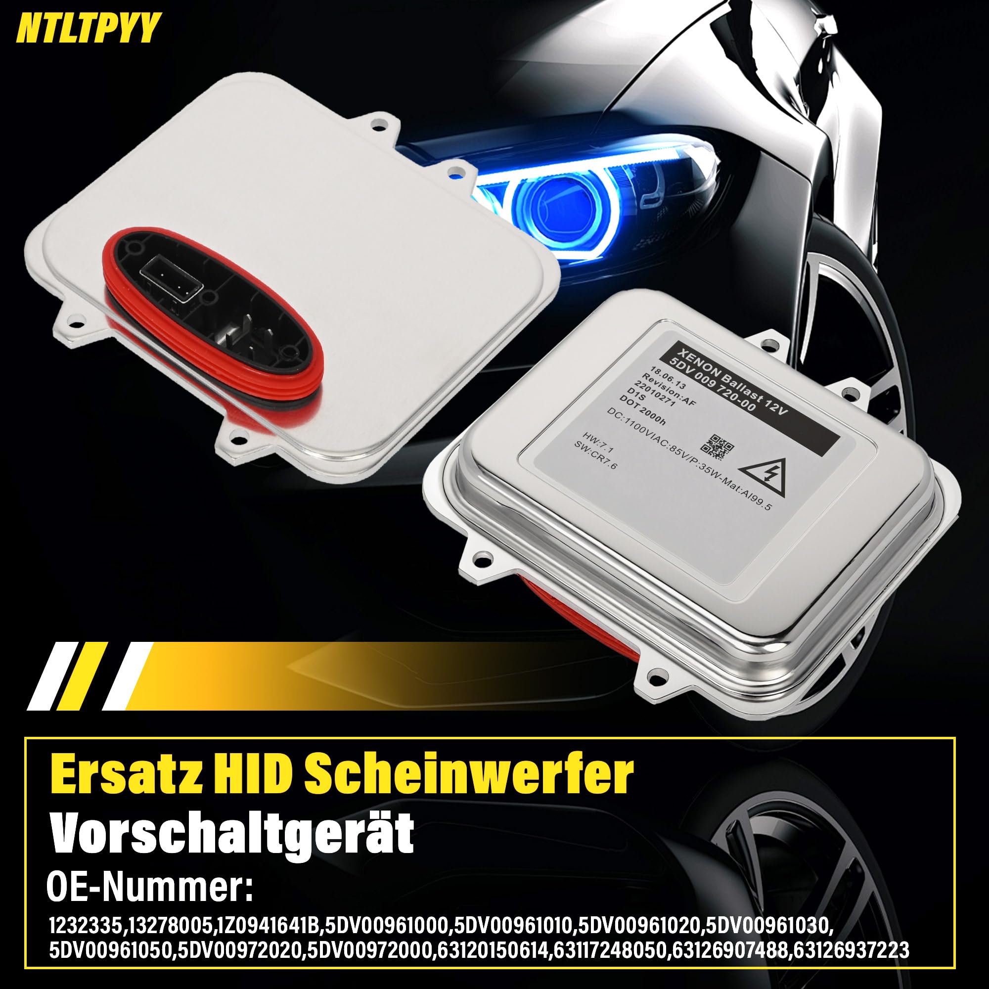 Xenon Scheinwerfer Vorschaltgerät Steuergerät für Opel Astra J G09 P10 Insignia Mk1 Astra Mk6, HID Vorschaltgerät 5DV00972000 für Hella BMW Skoda