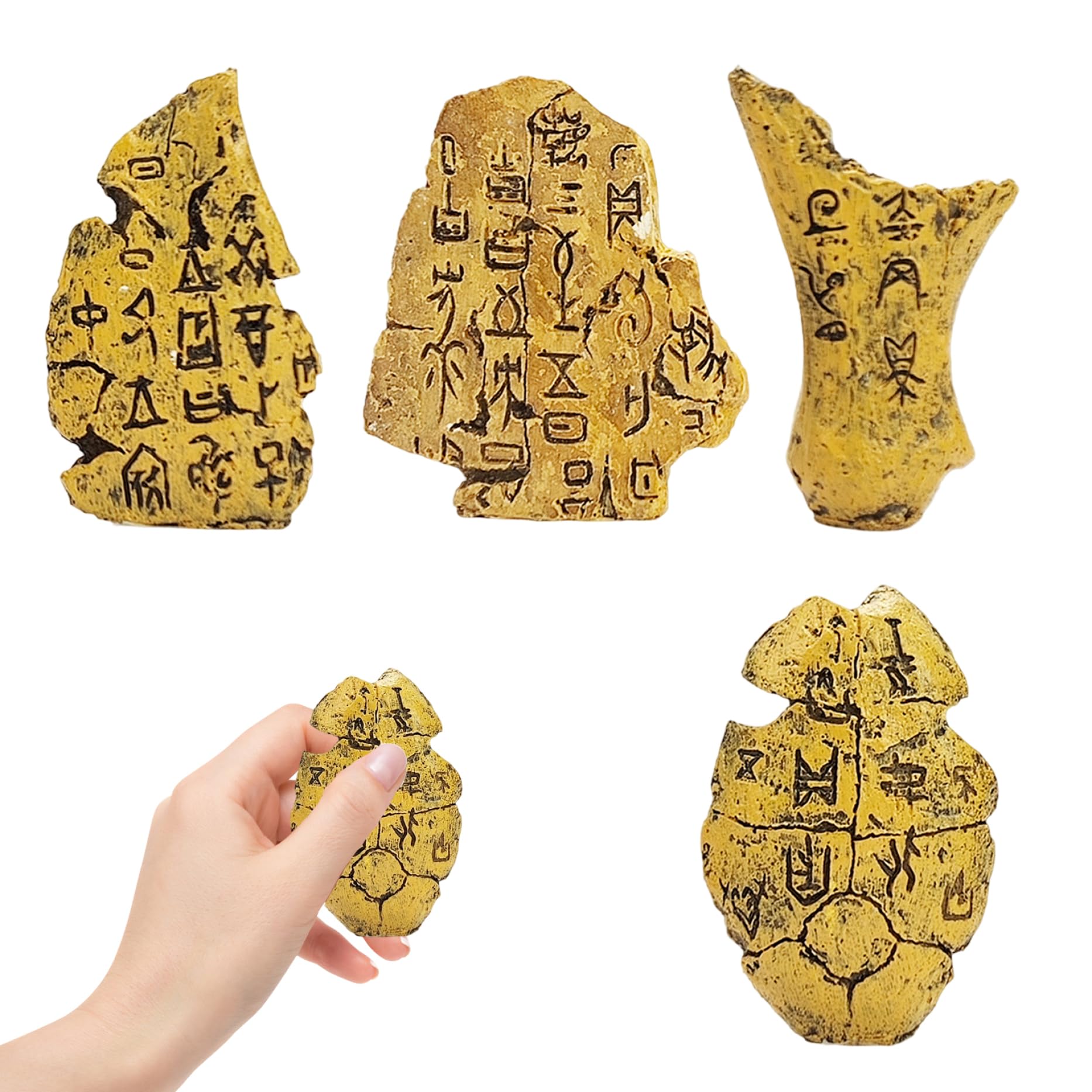 Ornements Feng Shui en résine : ensemble de 4 sculptures d'art, cadeau idéal