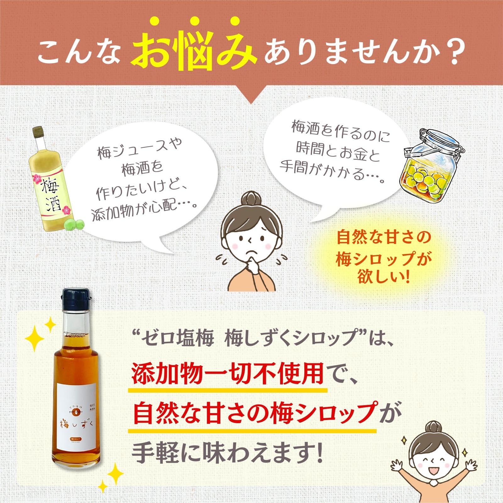 Amazon.co.jp: 【管理栄養士監修】【ゼロ塩梅】梅しずく 梅シロップ