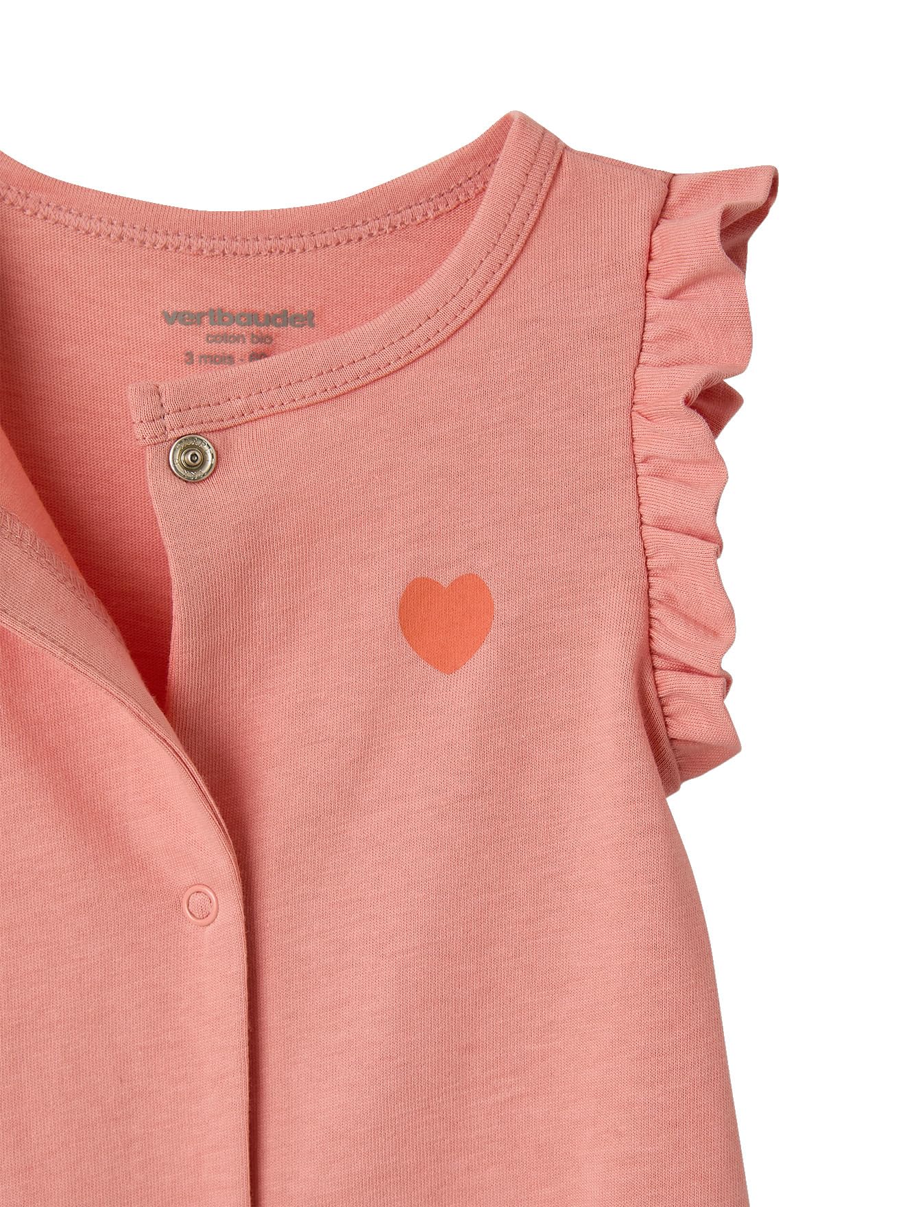 VERTBAUDET Lot 2 Combishort bébé Fille Coton Bio