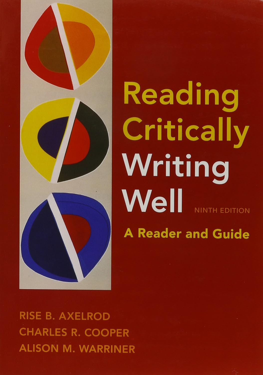 Reading Critically, Writing Well 9e & VideoCentral English 9780312588304 Axelrod