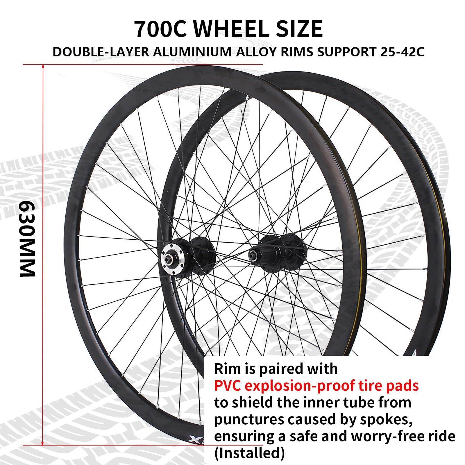 Amazon.co.jp: グラベルバイクホイールセット クイックリリース 700C