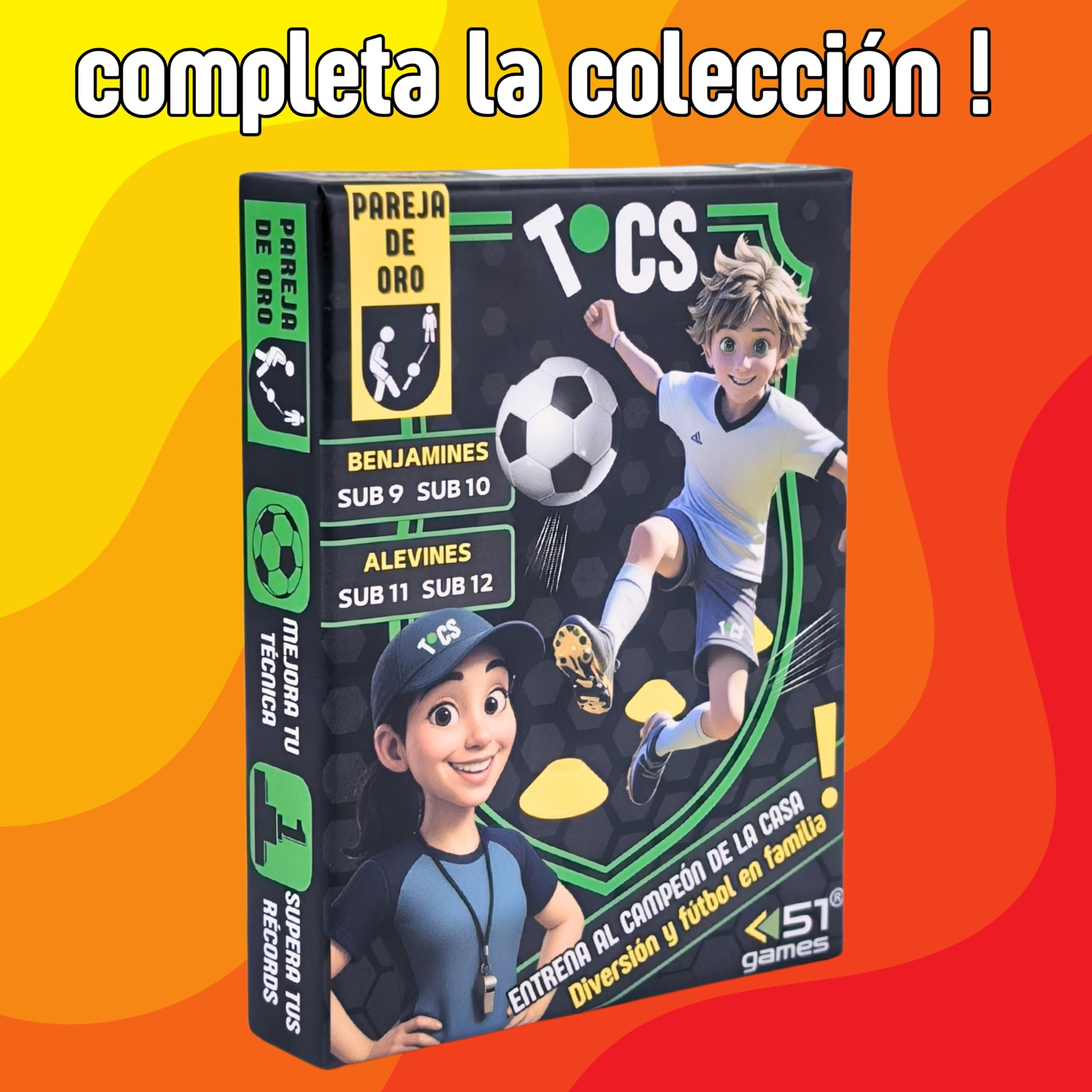 TOCS Mago del balón | Ejercicios de fútbol para niños | 36 retos de toques con el balón | Mejora tu técnica | Anota y supera tus récords | Regalo 8,9,10 y 11 años | Tu entrenamiento en forma de juego