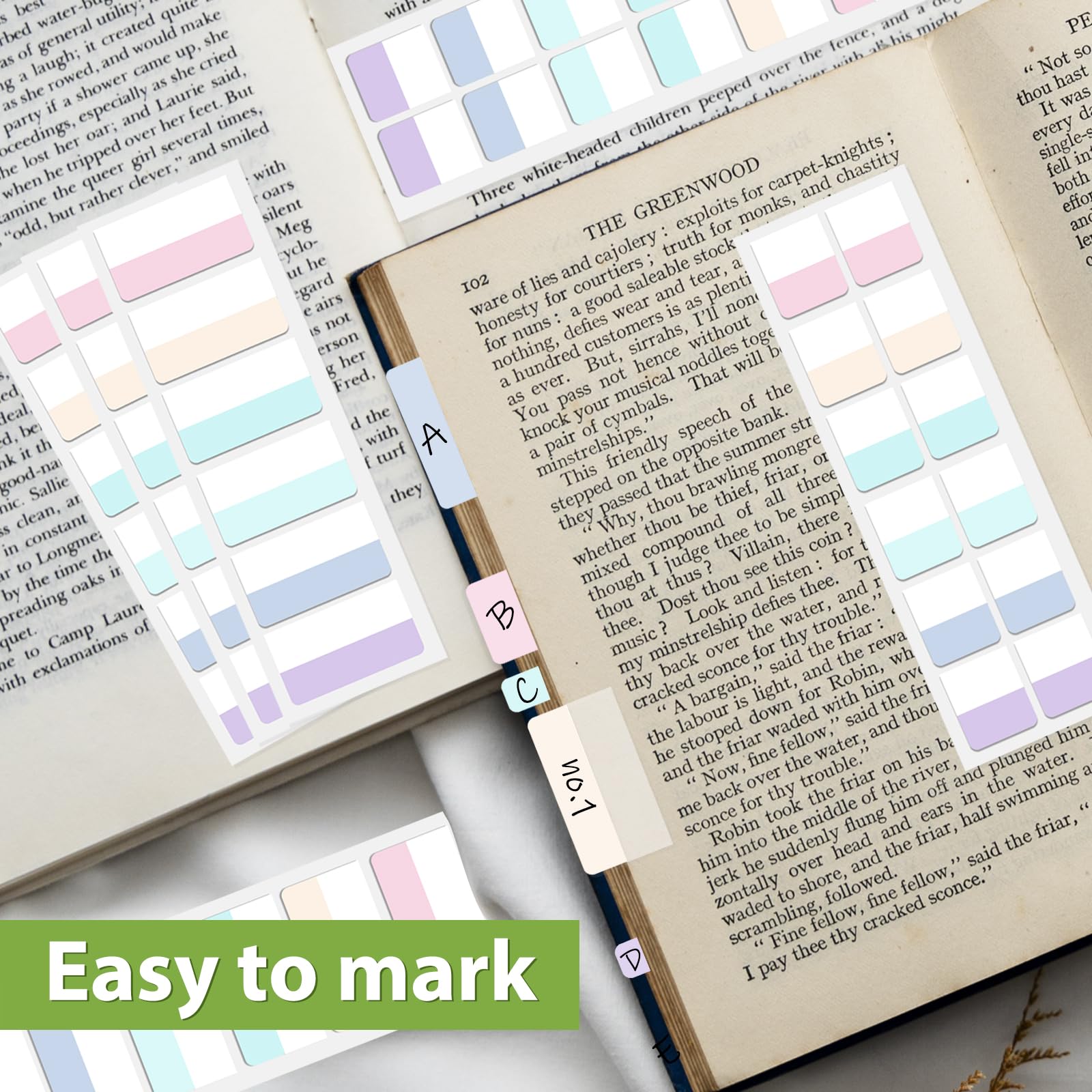 420 Onglets Index Autocollants - Marque-Pages Adhésifs Multicolores