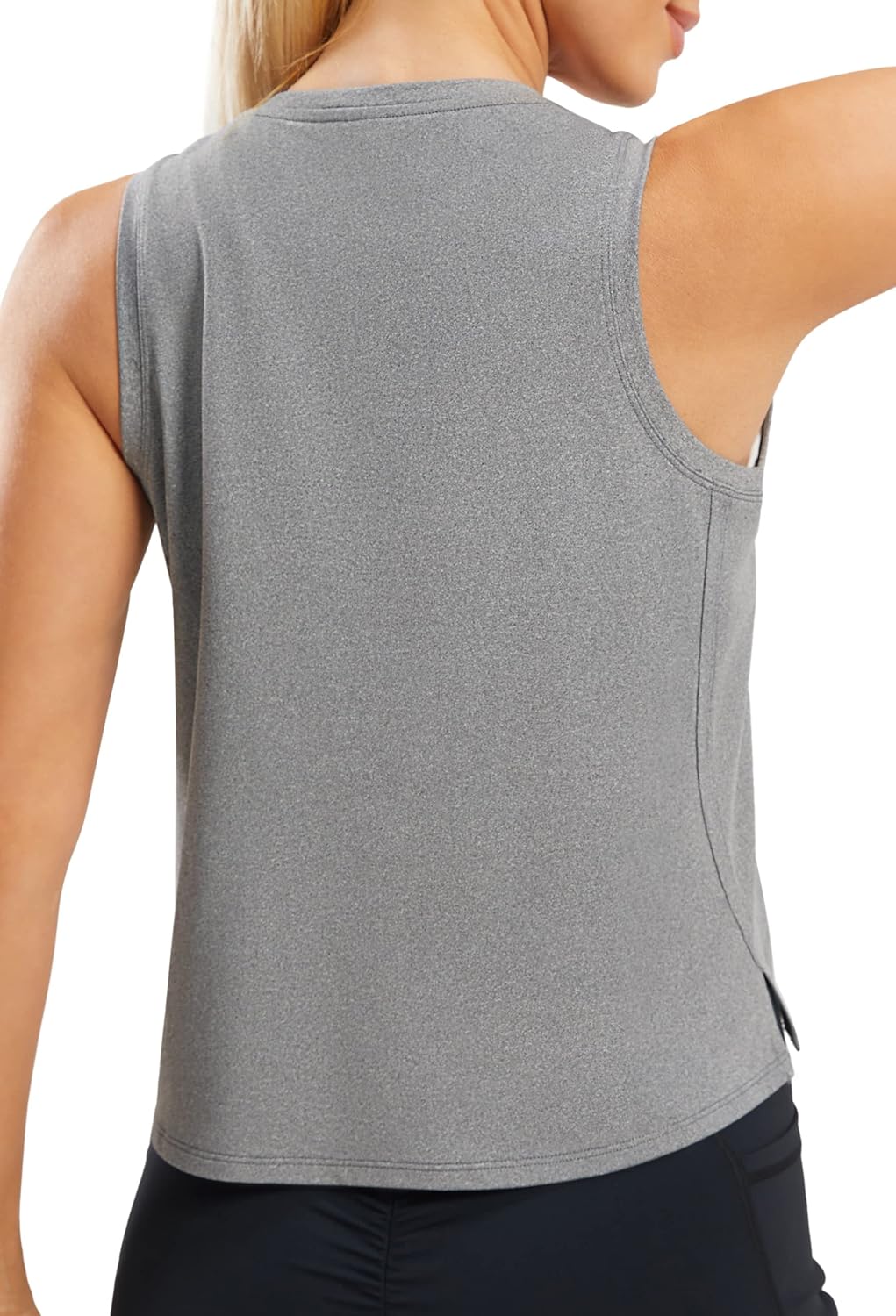 JOYSPELS Ice Silk Crop Workout Tank Tops for Women Cool-Dry Sleeveless Loose Fit Yoga Shirts - Image 2