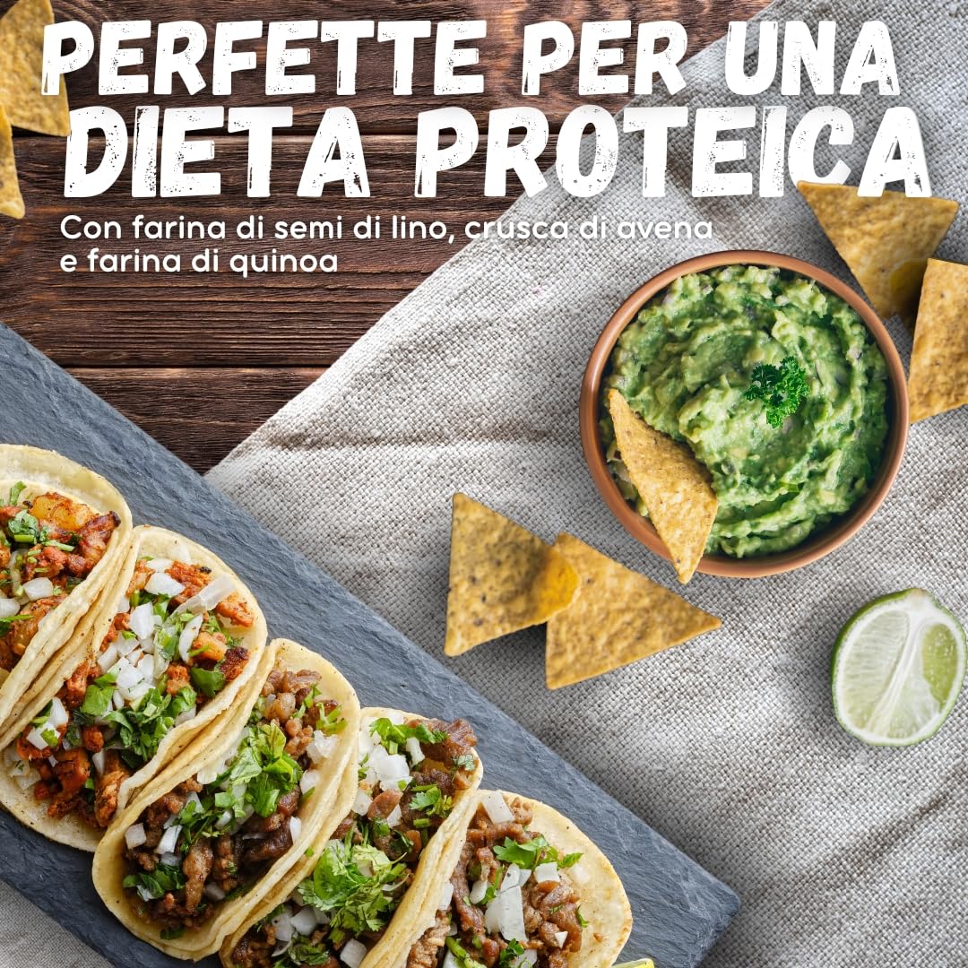 NÄTOO Tortillas proteiche ideali per diete ipocaloriche - 20% Proteine - Perfette per Sportivi - Piadine Proteiche per la dieta ipocalorica e iperproteica - Confezione da 8 piadine Vegan