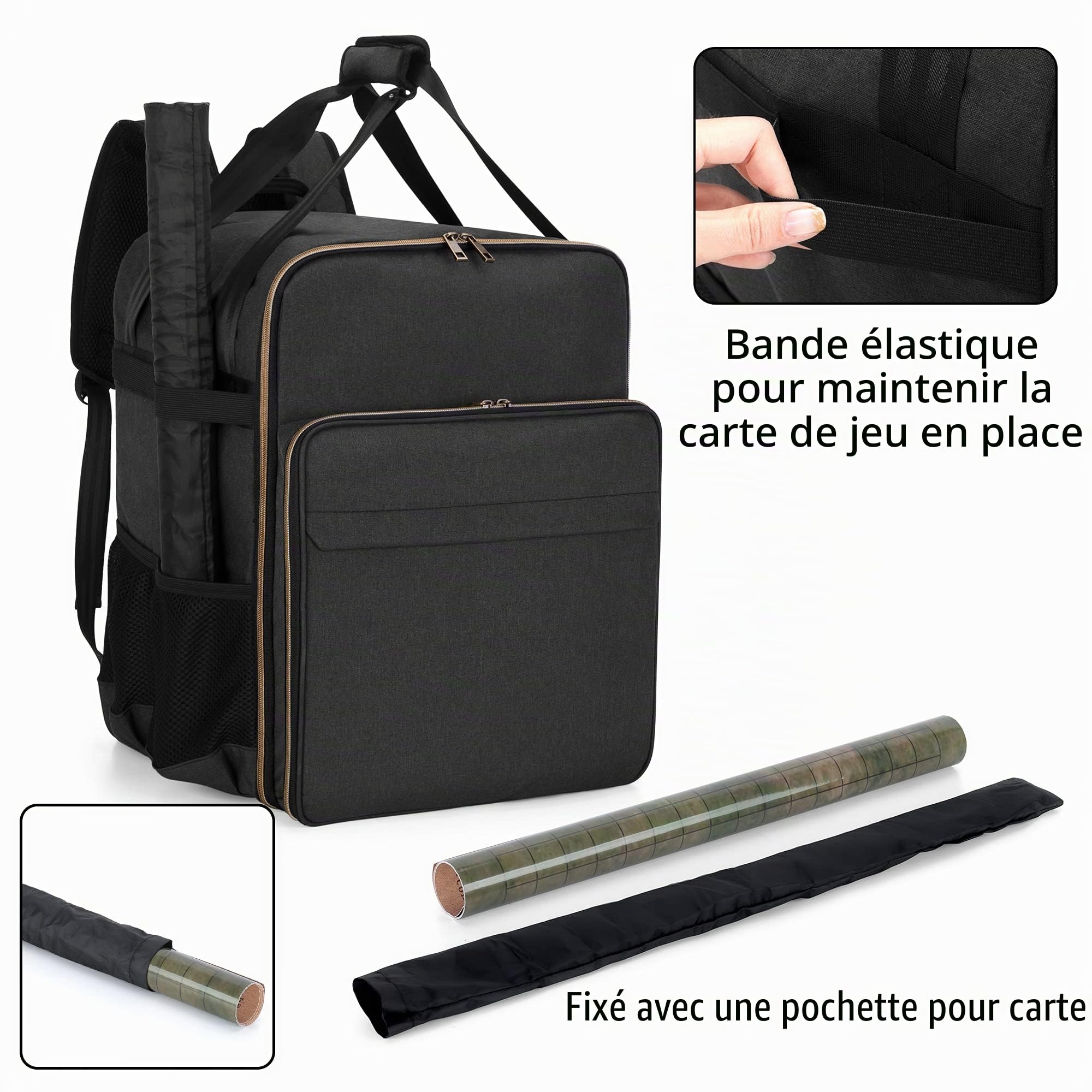 Trunab Sac Jeux de Société Sac de Rangement pour La Plupart des Rangements de Jeux de Société, Jeux de Cartes, avec De Grandes Poches pour Accessoires, Pochette pour Carte