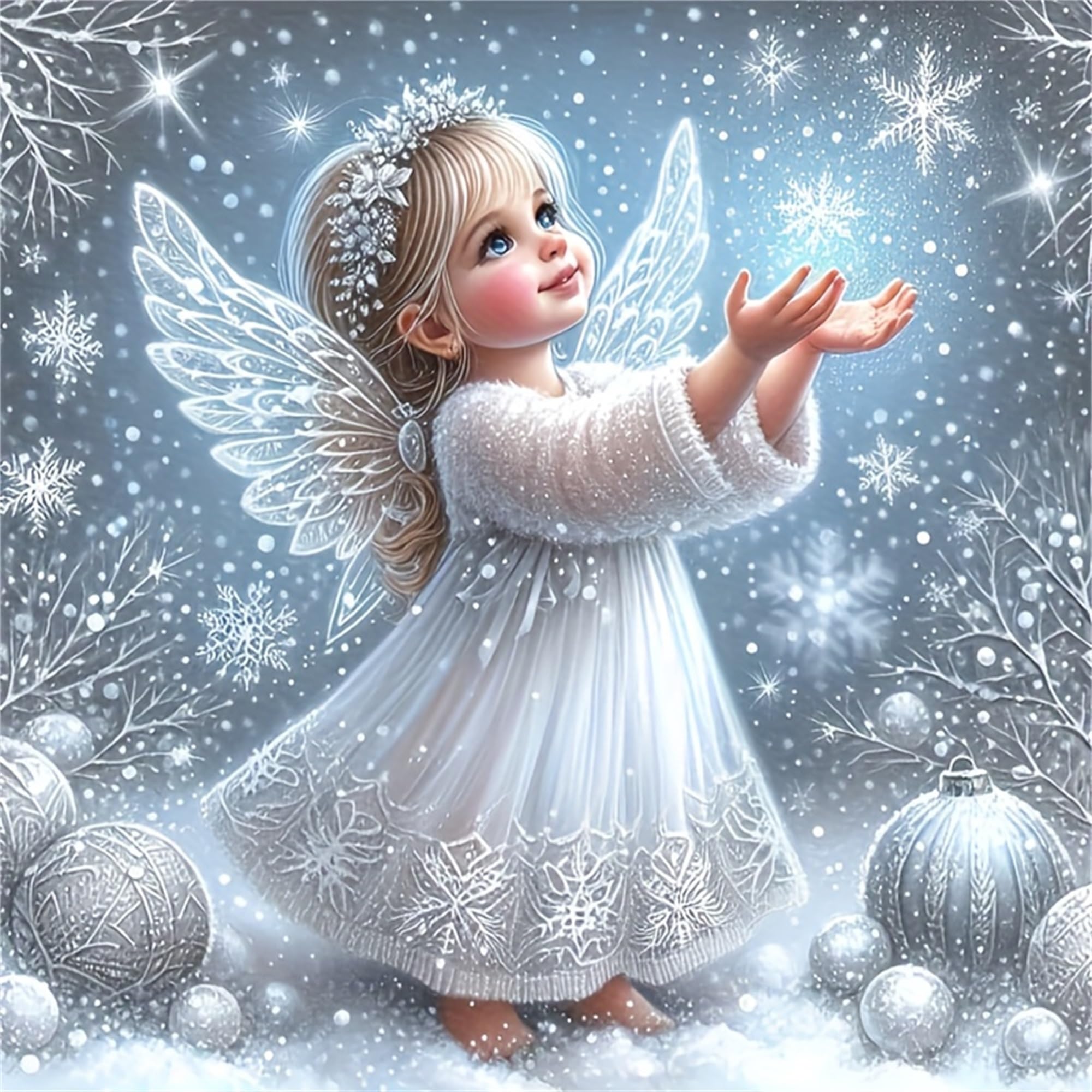 5D DIY Diamond Painting Kit for Adults Girl,Diamond Art Kits for Beginner,Painting by Diamonds,Gem Art Kits Round Drill for Home Wall Decor Gifts for Women,Men (Praying Girl)