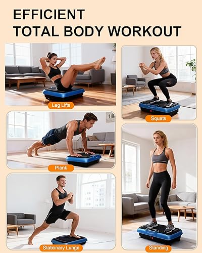 Miniatura 7 de Máquina de placa de vibración, placa de vibración de 180 velocidades para pérdida de peso de drenaje linfático, plataforma de fitness vibratoria de