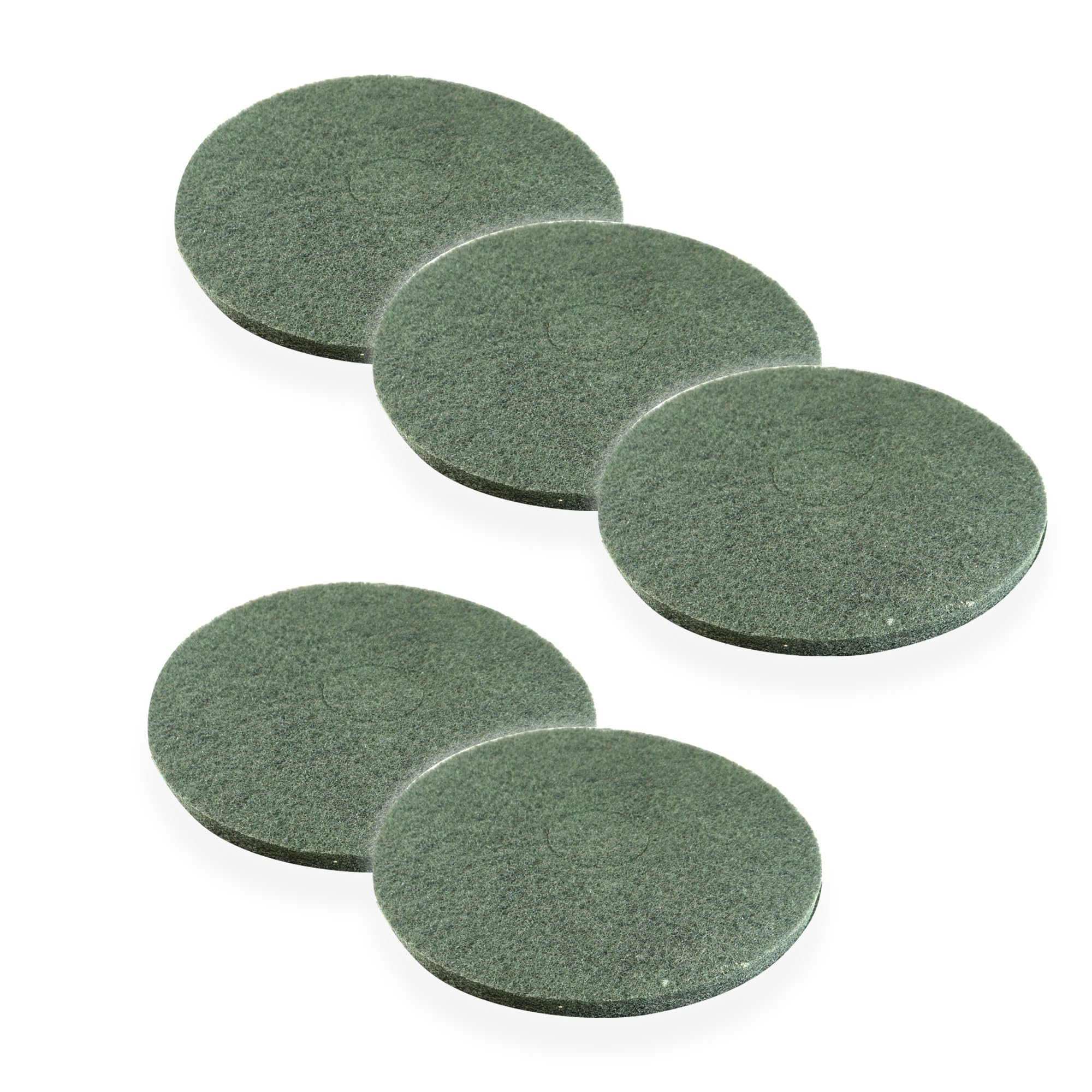Juego de 5 Superpads Verde 432 mm (17") - Disco de limpieza con agua para monolavadora y monolavadora - Mantenimiento regular del suelo sin producto